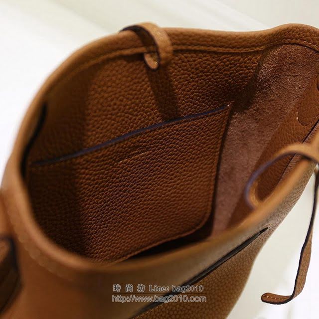 DELVAUX女包 Delvaux Pin春夏系列 進口牛皮 德爾沃女手提包 D00315mini 焦糖色 Delvaux單肩包  fcs1417